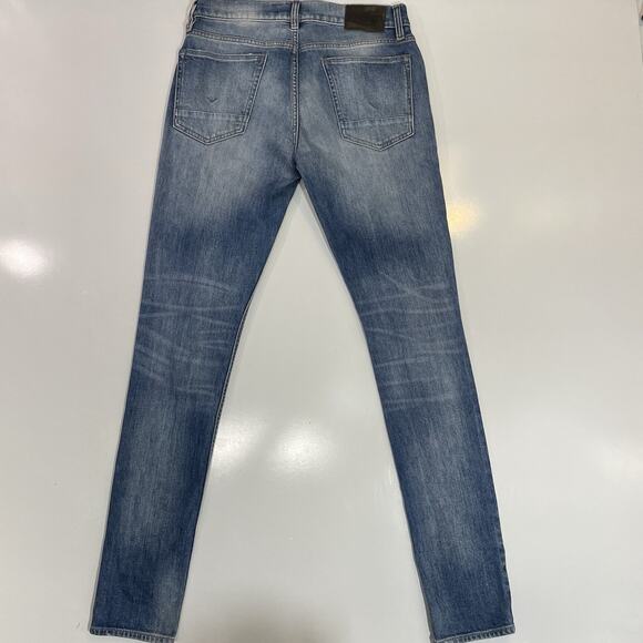 Hudson Light Wash Mens Zack Slim Fit Distressed Jeans 31x34 Cotton Denim - Picture 3 of 9